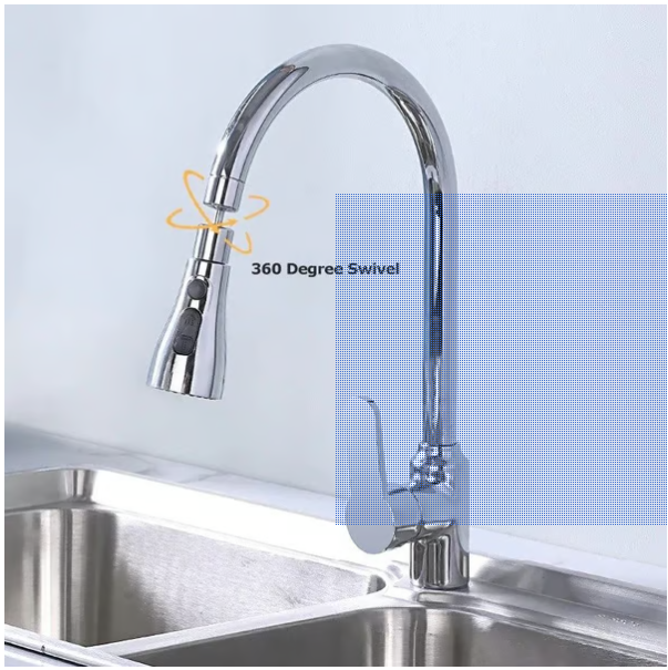 360° Rotatable -3 Function Kitchen Faucet Spray Head