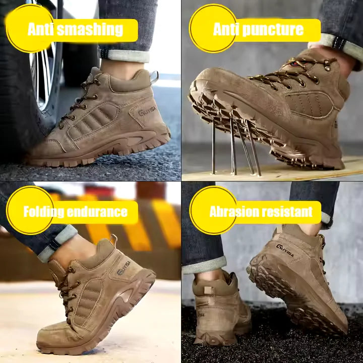 👷 पुरुषहरूको उच्च–कॉलर एन्टि–इम्प्याक्ट सुरक्षा जुत्ता 👷