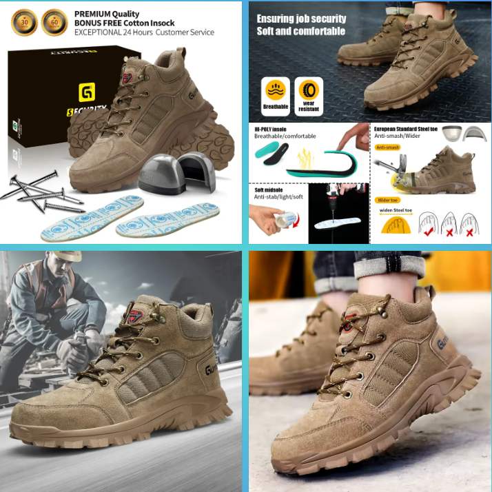 👷 Men’s High-Collar Anti-Impact Safety Shoes 👷