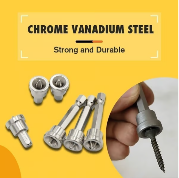 🧲🔩 चुम्बकीय कलर पोजिसनिङ स्क्रूड्राइभर बिट्स (५ टुक्रा/सेट)