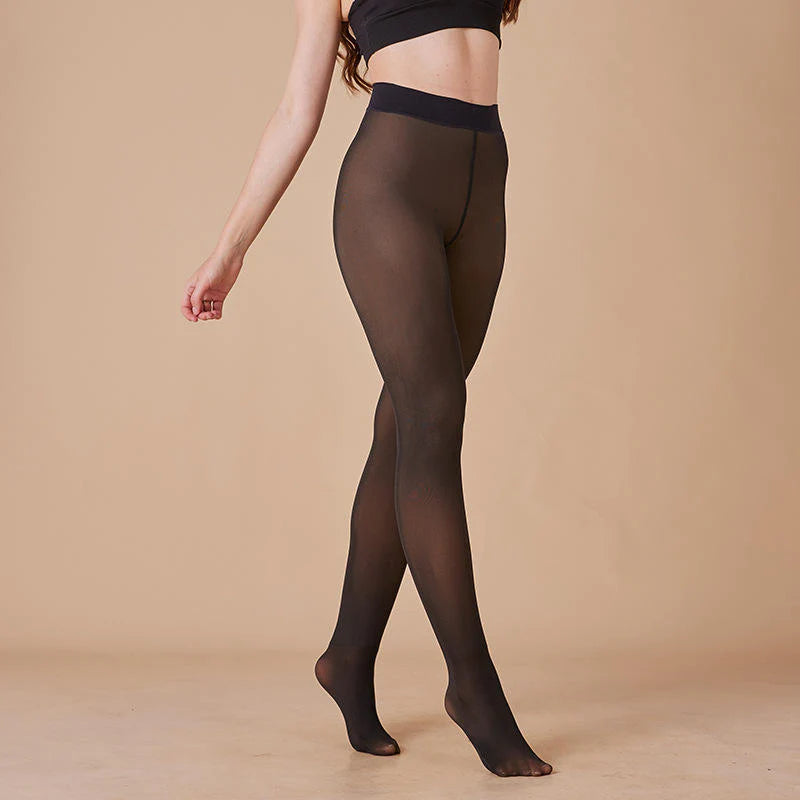 महिलाका लागि तातो नक्कली पारदर्शी फ्लीस टाइट्स।