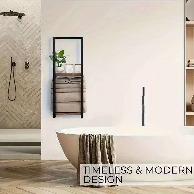 भित्तामा टाँगिने तौलिया भण्डारण र्याक ✅