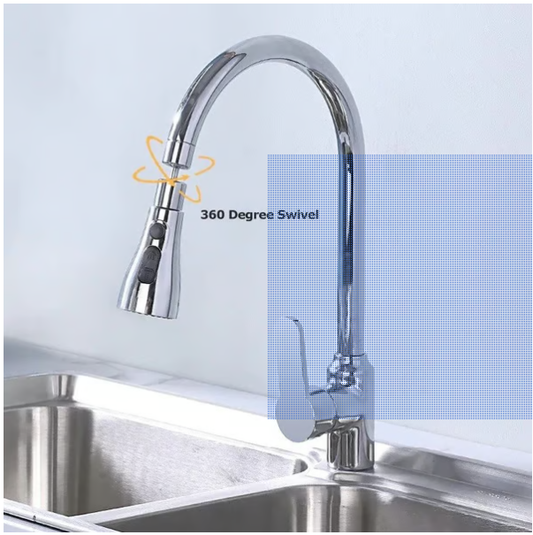 360° Rotatable -3 Function Kitchen Faucet Spray Head