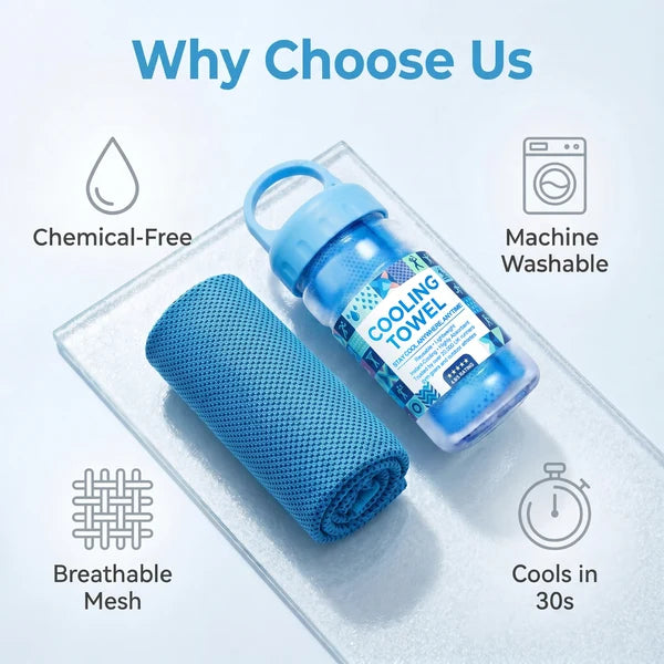 ❄️Cold Sweat Towel You Can Use Anywhere, Anytime! Reusable Soft Absorbent Cooling Portable