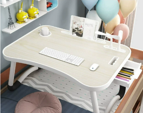 पोर्टेबल ल्यापटप बेड टेबल (कप होल्डरसहित)