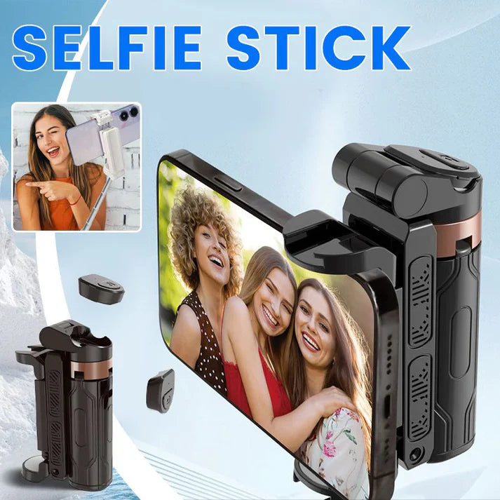 3 in 1 Pocket-sized Folding Bluetooth Selfie Stick Built-in Tripod