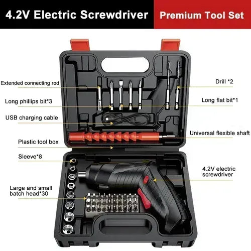 🔥🛠️Rechargeable electric hand drill, high-power hand drill, hardware tools, multi-functional power tools