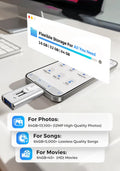 64GB+Micro USB + MFi Certified Lightning + 8 Pin + USB 3.0 4 in1 Flash Drive for iPhone iPad Android PC