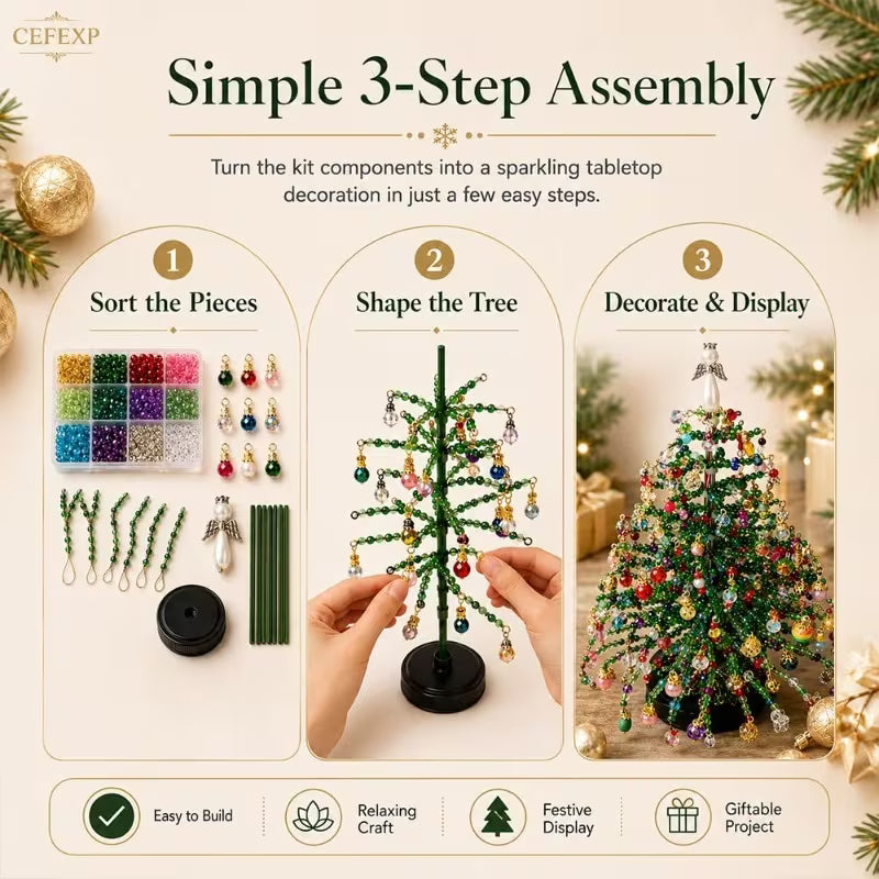 Beaded Mini Christmas Tree Making Kit