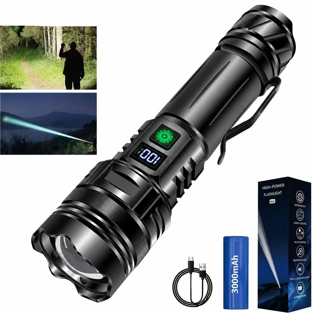 Rechargeable Waterproof LED Flashlights