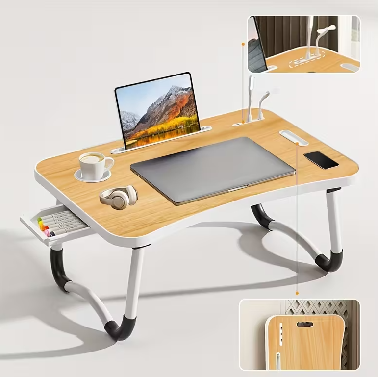 पोर्टेबल ल्यापटप बेड टेबल (कप होल्डरसहित)