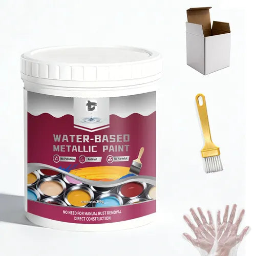 🔥HOT SALE🔥Rust Converter Metallic Paint – One coat stops rust, no sanding, no fumes. Dries to a sleek metal finish. Perfect for garden tools & gates. 🔨🛡️