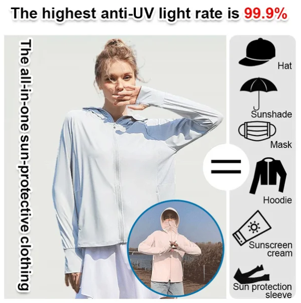 【५० गुणा सूर्य सुरक्षा】 पुरुष तथा महिला दुबैका लागि हल्का सूर्य-रक्षा लुगा