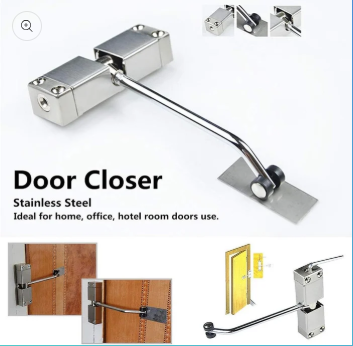 🚪 साइलेंट स्प्रिङ-लोडेड ढोका क्लोजर – स्टेनलेस स्टील एडजस्टेबल अटोमेटिक ढोका क्लोजर