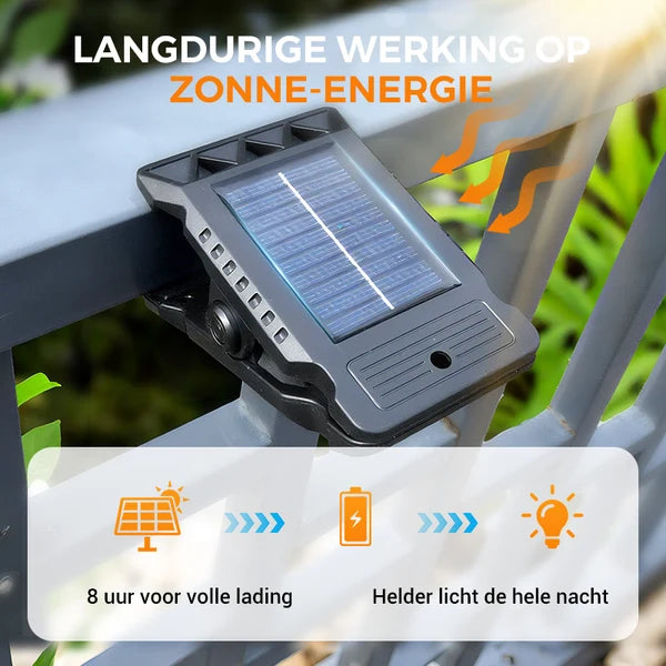 🌿 Solar clip light with motion sensor – Perfect for the garden, balcony, and patio! 🏡✨