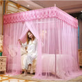 🎁Palace-style foldable mosquito net tent, princess style, square mosquito net with lace trim