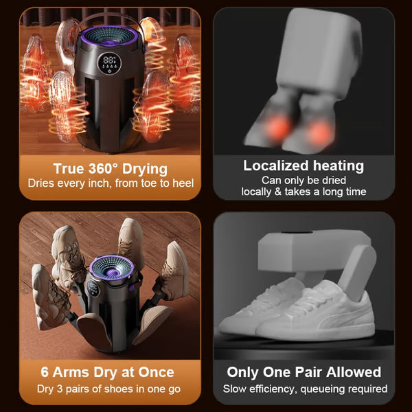 6-Arm Electric Boot and Shoe Dryer and Warmer