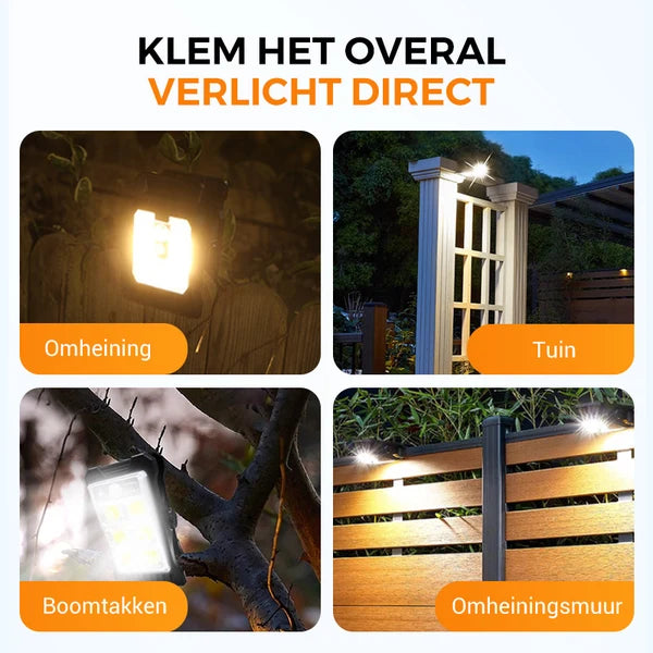 🌿 Solar clip light with motion sensor – Perfect for the garden, balcony, and patio! 🏡✨