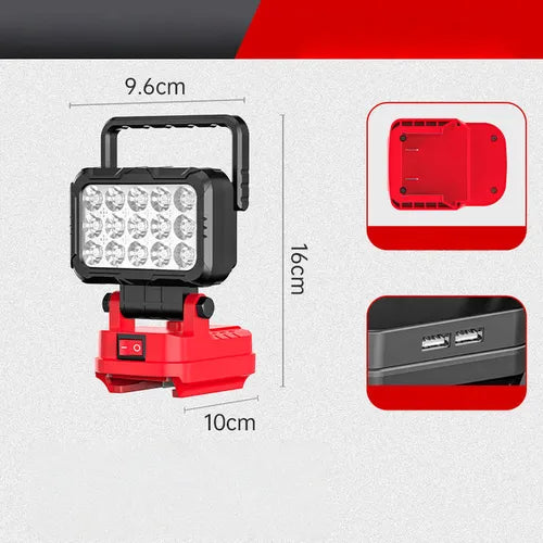 Portable 180° Rotating LED Work Lamp （Including batteries）