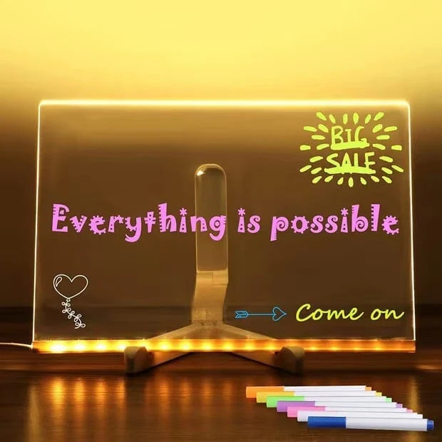 🎨LED Note Board🎁Buy 1 Get 7 Colour Pens For Free