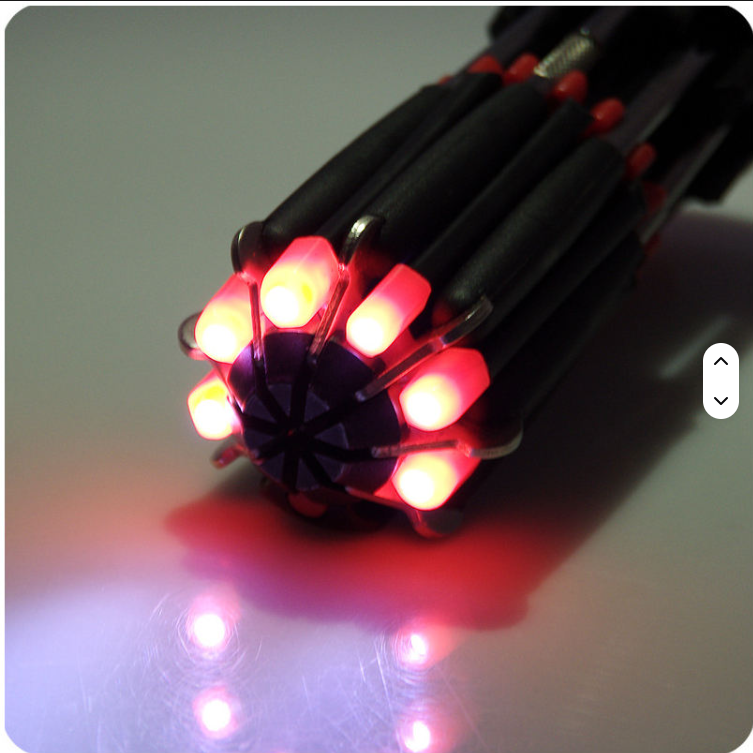 ८-इन-१ स्क्रु ड्राइभर सेट LED बत्ती सहित ✅