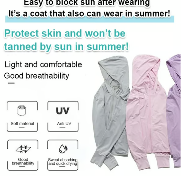 【५० गुणा सूर्य सुरक्षा】 पुरुष तथा महिला दुबैका लागि हल्का सूर्य-रक्षा लुगा