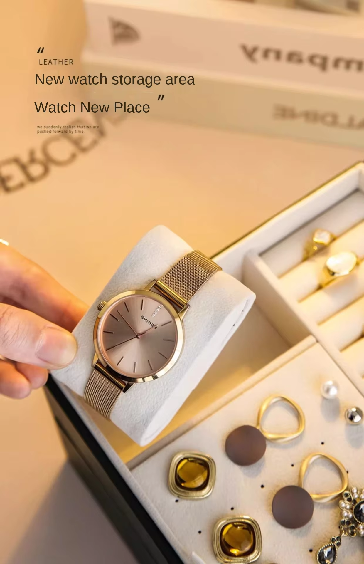 ३-तले ज्वेलरी बक्स — लक हुने ड्रअर, ठूलो भिल्भेट स्टोरेज, आभूषण सुरक्षित राख्ने। आमा र महिलाका लागि उपयुक्त उपहार।