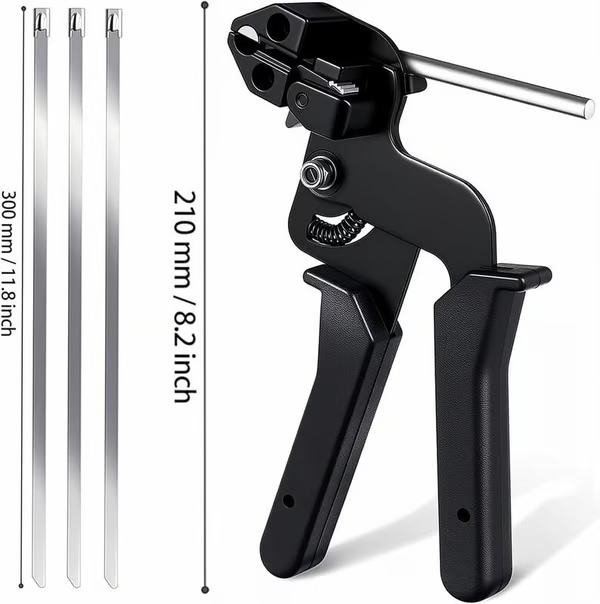 🔥Stainless Steel Cable Tie Gun with Metal Zip Ties（100PC）