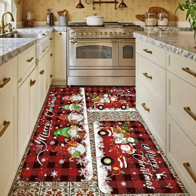 Christmas Mat Set – Holiday Design, Soft & Easy to Clean. Perfect for Home Use & Gifts.