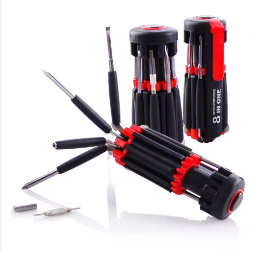 ८-इन-१ स्क्रु ड्राइभर सेट LED बत्ती सहित ✅