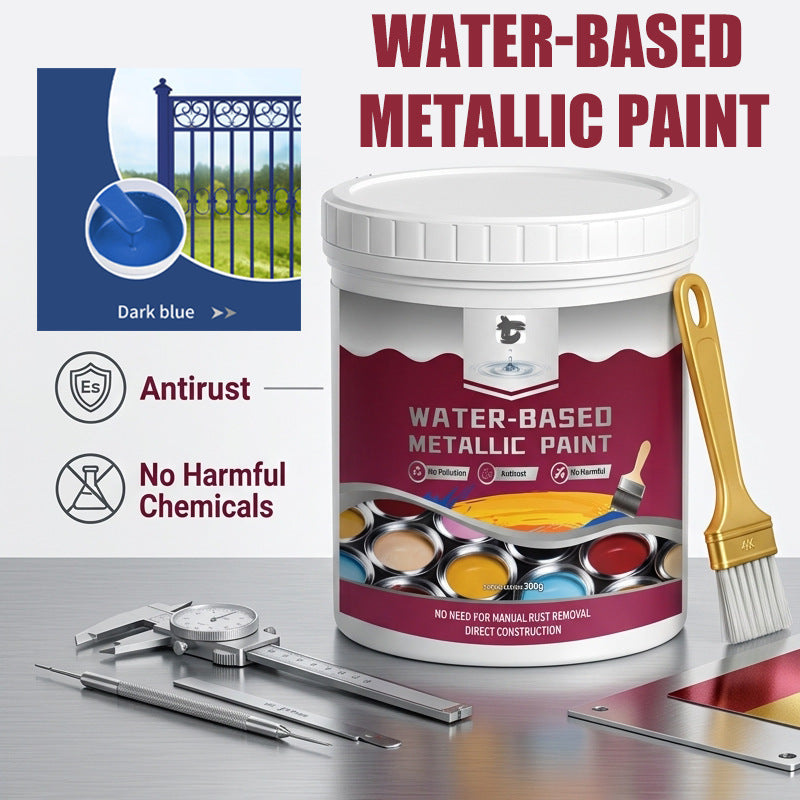 🔥HOT SALE🔥Rust Converter Metallic Paint – One coat stops rust, no sanding, no fumes. Dries to a sleek metal finish. Perfect for garden tools & gates. 🔨🛡️
