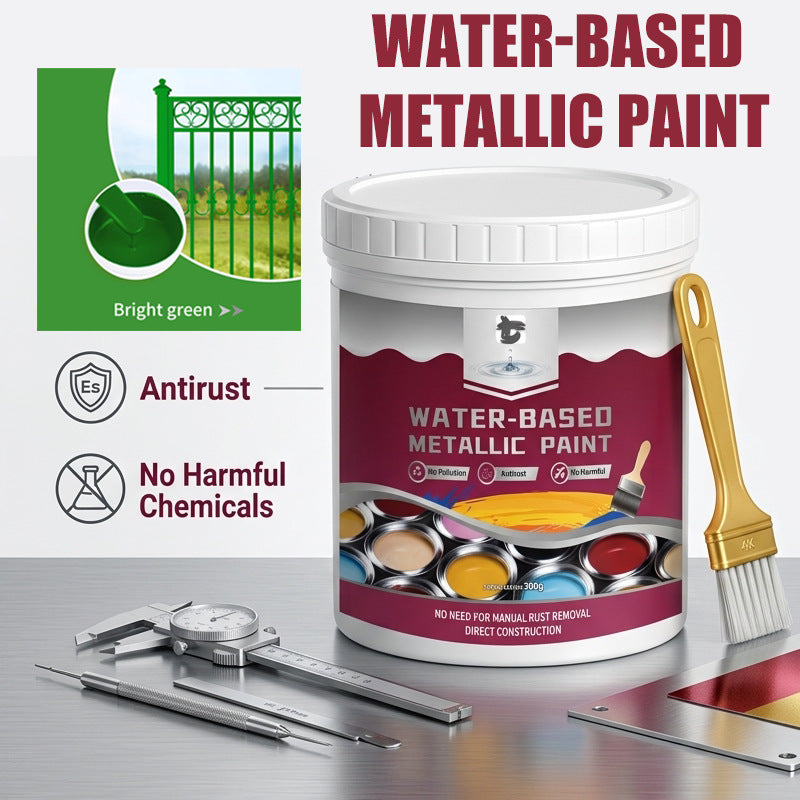 🔥HOT SALE🔥Rust Converter Metallic Paint – One coat stops rust, no sanding, no fumes. Dries to a sleek metal finish. Perfect for garden tools & gates. 🔨🛡️