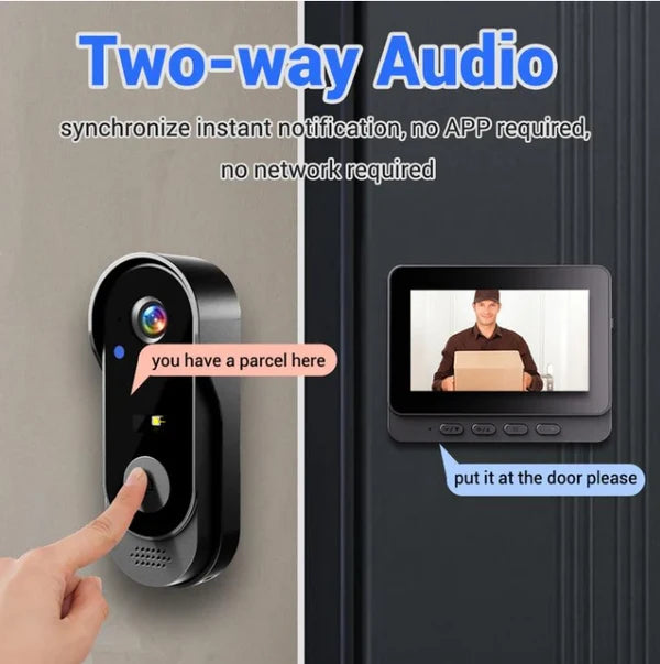 🚪 Wireless Doorbell Camera – 1080P