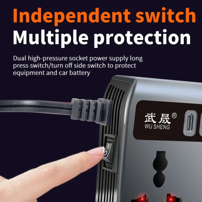 CAR POWER INVERTER 12v24v to 220v – Universal for Cars and Trucks