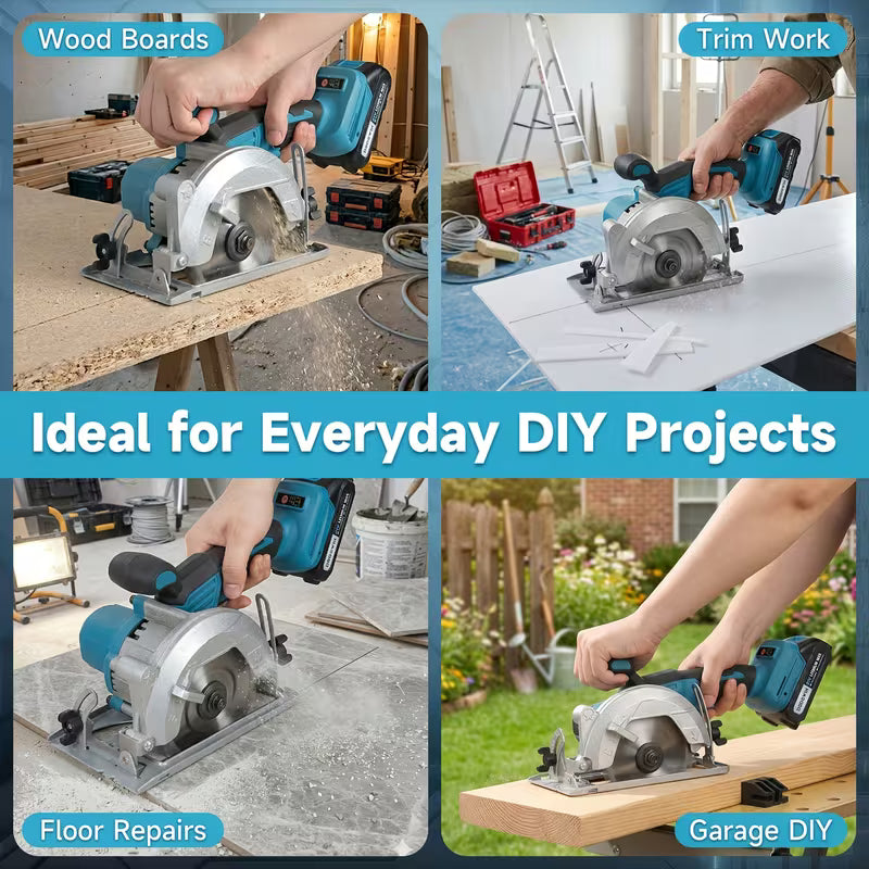 Brushless Circular Saw Kit, 21V, 1 Batteries, Charger And Saw Blades Included