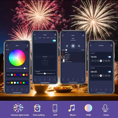 Bluetooth Smart Fireworks Led Light