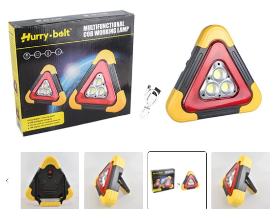 २-इन-१ सौर्य ऊर्जाले चल्ने आपतकालीन त्रिभुज सडक किनार चेतावनी बत्ती