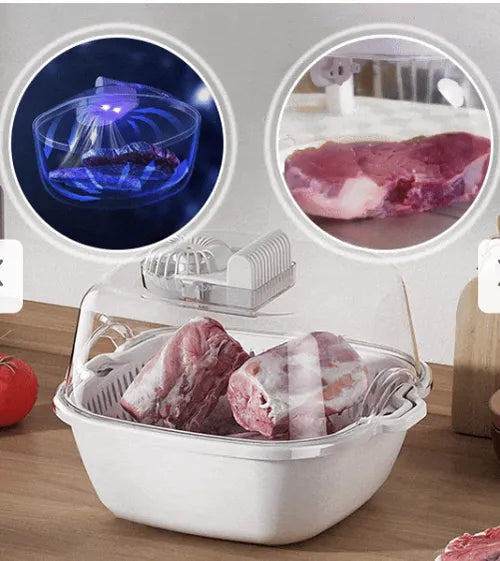 ⏳Meat & Seafood Defroster: Quick defrosting, intelligent sterilization, ideal for restaurants and homes