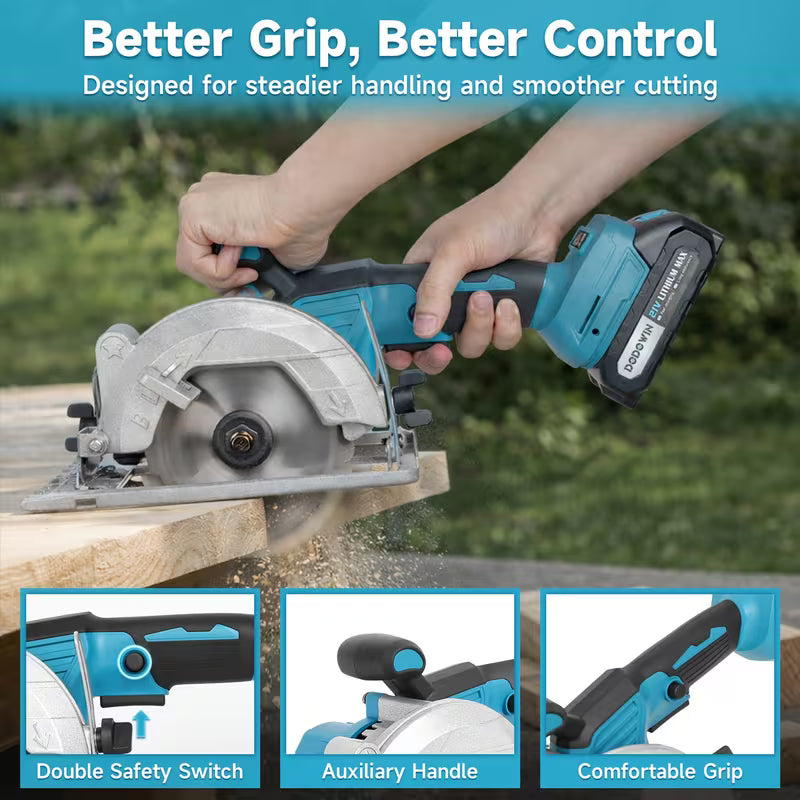 Brushless Circular Saw Kit, 21V, 1 Batteries, Charger And Saw Blades Included