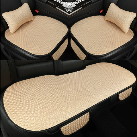 ❄️गर्मीमा प्रयोग हुने आईस सिल्क सास फेर्न सकिने नन-स्लिप कार सिट कभर