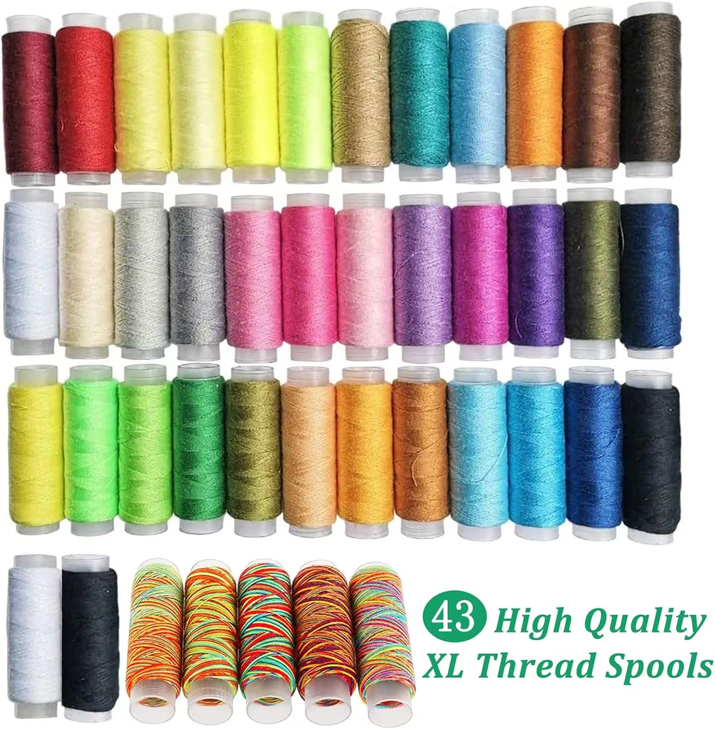 कैंची, सुई, पिन र बहुरङ्गी धागो सहितको पोर्टेबल सबै-इन-वन सिलाइ किट—घर, यात्रा र छिटो मर्मतका लागि कम्प्याक्ट र पूरा सेट।