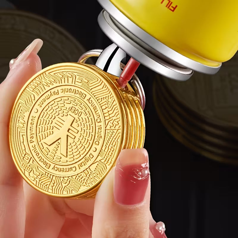 बिटकॉइन आकारको ब्यूटेन लाइटर