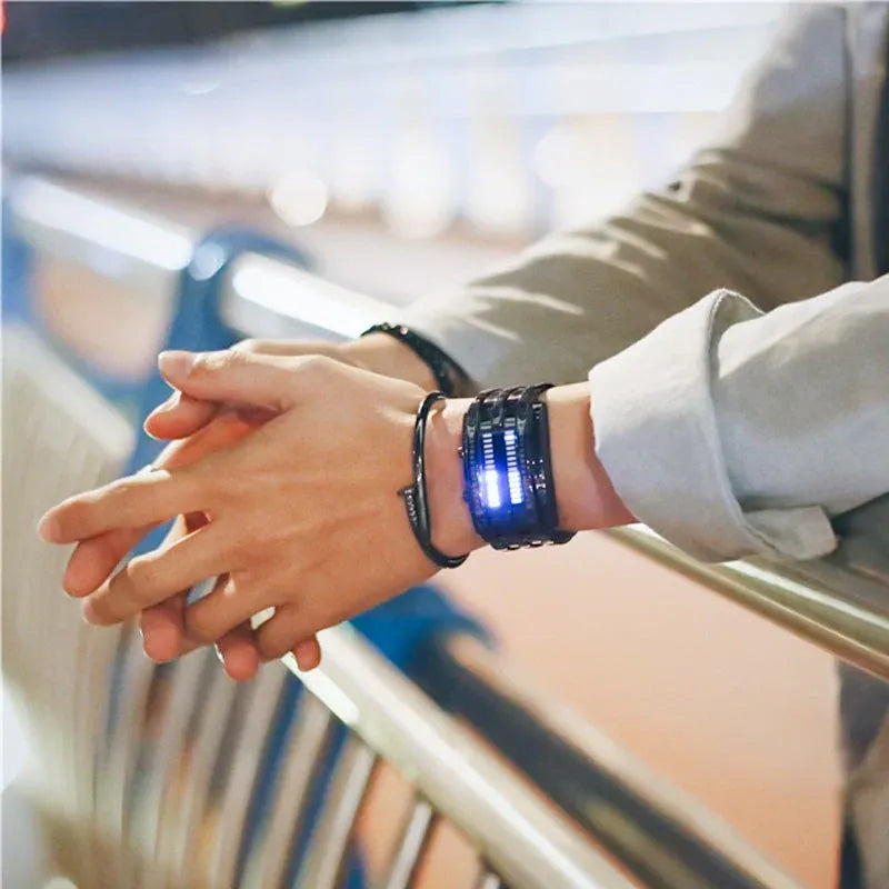 Men's Binary LED Watch