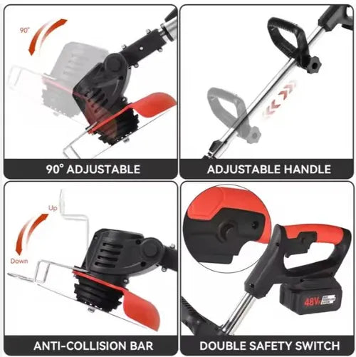 Sharp durable lawn mower 48v machine + battery +Backup blades