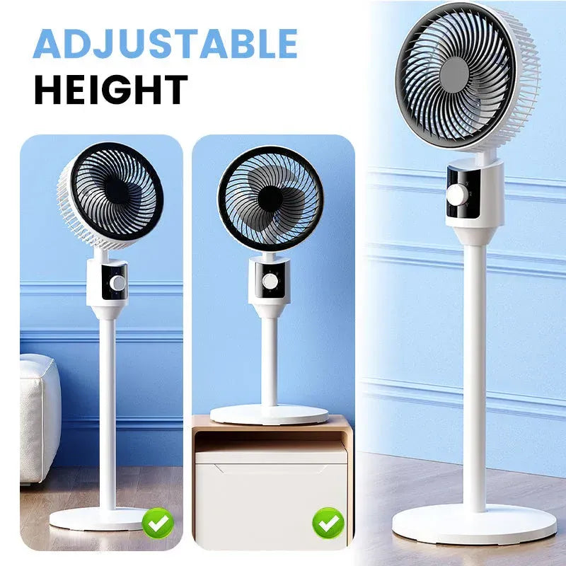 Oscillating Electric Stand Fan with Adjustable Height