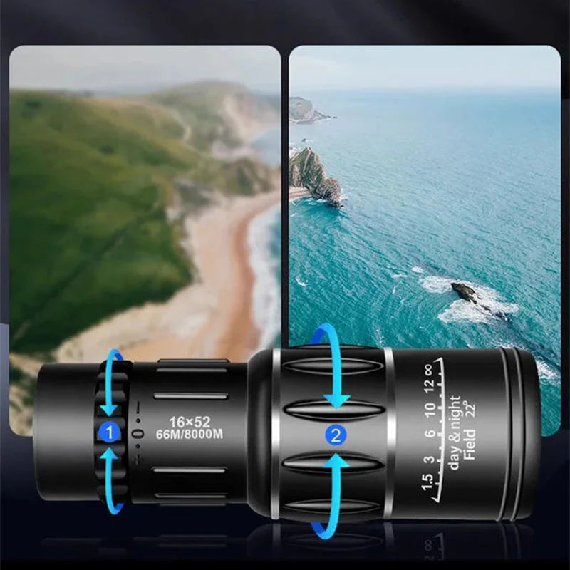 🔭 16x52 Portable High Magnification Monocular Telescope