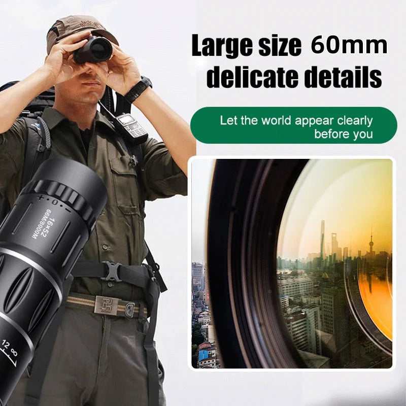 🔭 16x52 Portable High Magnification Monocular Telescope