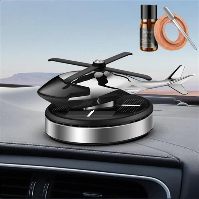 Solar Powered Rotating Helicopter Car Air Freshener