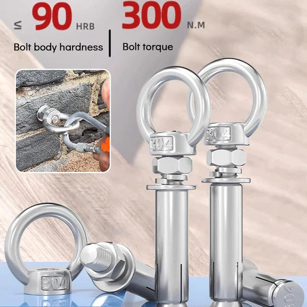 ६ वटा/प्याक ३०४ स्टेनलेस स्टील लिफ्टिङ रिङ एक्सपान्सन स्क्रू