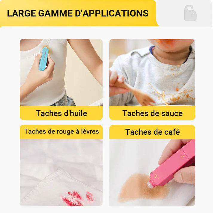 पोर्टेबल इन्स्ट्यान्ट लेभ-इन दाग हटाउने पेन्"